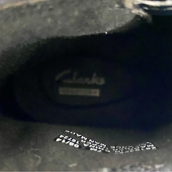 Clarks Christine Sway Black Suede Ankle Boots Women’s Size 7M Dual Zippers - Picture 7 of 10